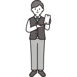 Male Mobile Phone Salesperson SVG Icon